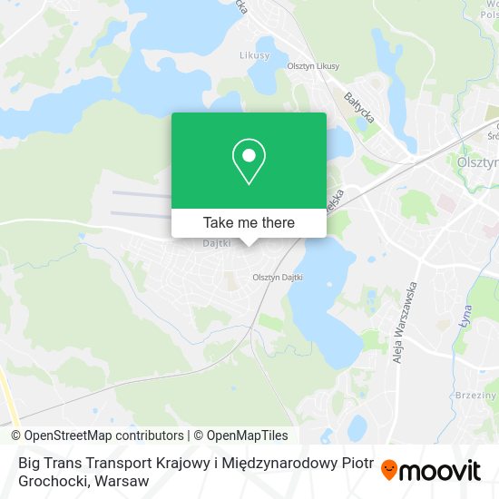 Карта Big Trans Transport Krajowy i Międzynarodowy Piotr Grochocki