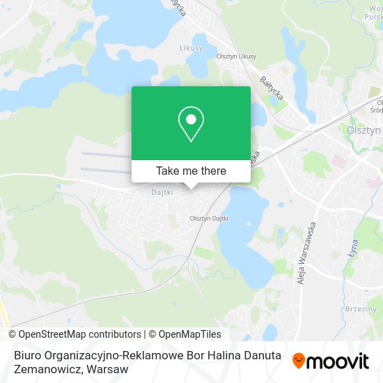 Biuro Organizacyjno-Reklamowe Bor Halina Danuta Zemanowicz map