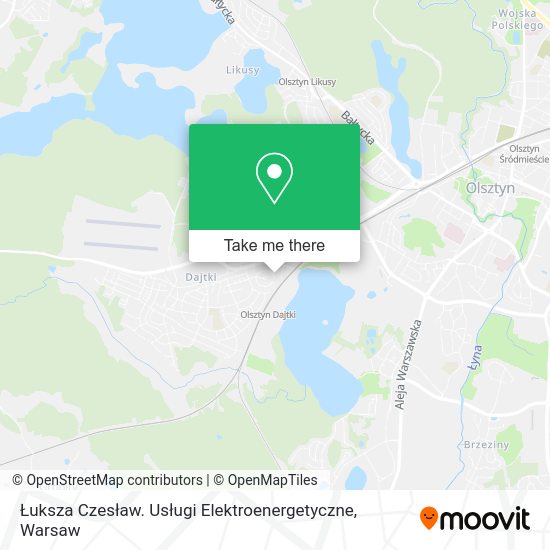 Łuksza Czesław. Usługi Elektroenergetyczne map