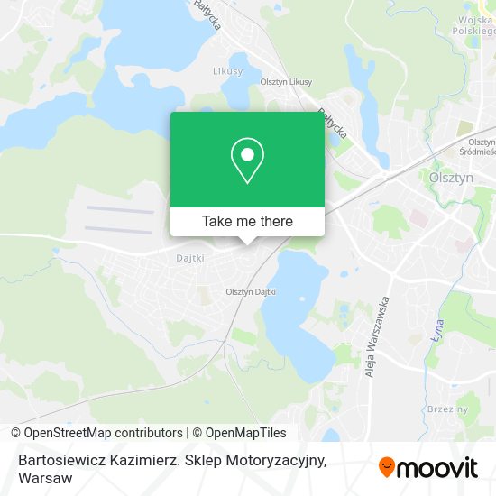 Bartosiewicz Kazimierz. Sklep Motoryzacyjny map