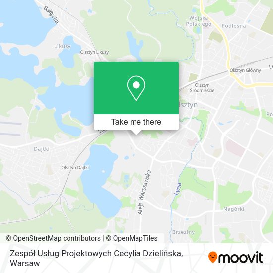 Zespół Usług Projektowych Cecylia Dzielińska map