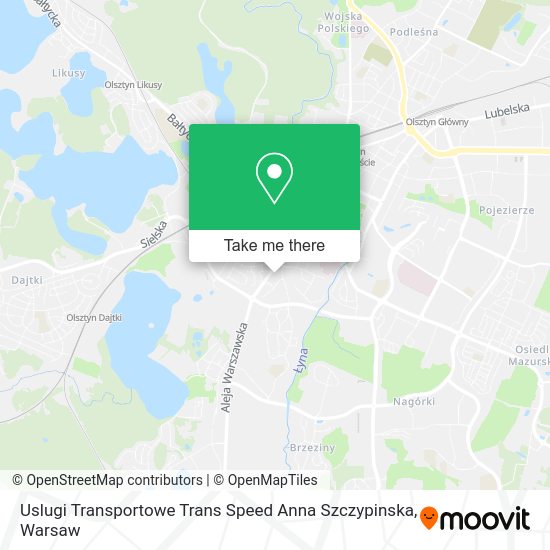 Uslugi Transportowe Trans Speed Anna Szczypinska map