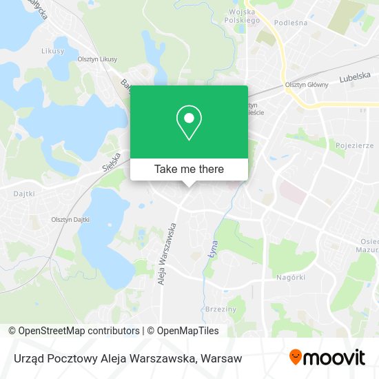 Urząd Pocztowy Aleja Warszawska map