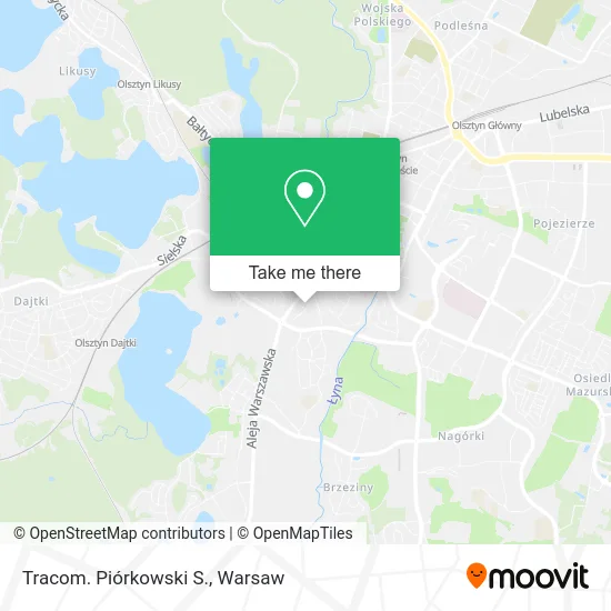 Карта Tracom. Piórkowski S.