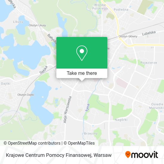 Krajowe Centrum Pomocy Finansowej map