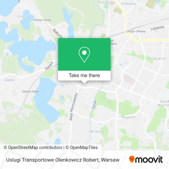 Карта Uslugi Transportowe Olenkowicz Robert