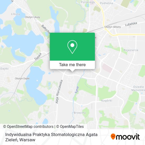 Indywidualna Praktyka Stomatologiczna Agata Zieleń map