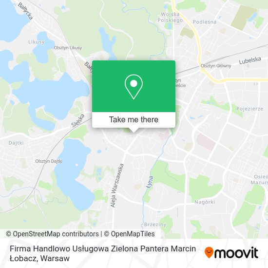 Firma Handlowo Usługowa Zielona Pantera Marcin Łobacz map