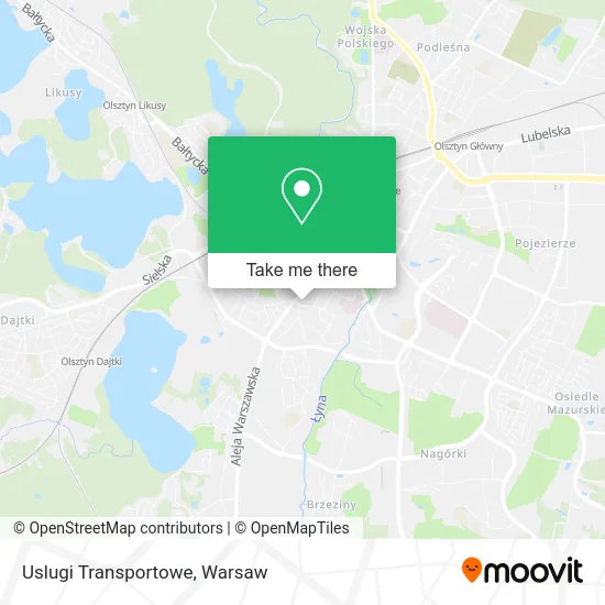 Карта Uslugi Transportowe