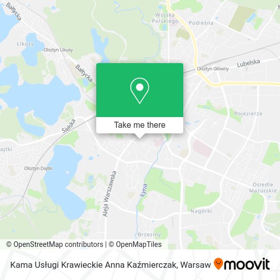 Kama Usługi Krawieckie Anna Kaźmierczak map