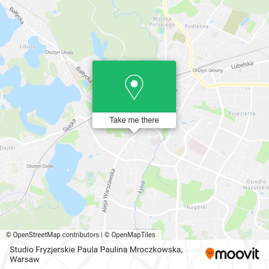 Studio Fryzjerskie Paula Paulina Mroczkowska map