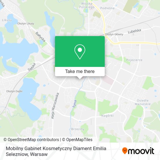 Карта Mobilny Gabinet Kosmetyczny Diament Emilia Selezniow