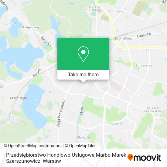 Карта Przedsiębiorstwo Handlowo Usługowe Marbo Marek Szerszunowicz