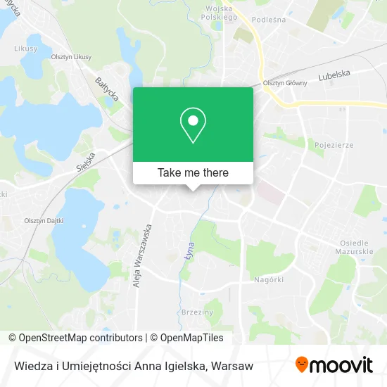 Wiedza i Umiejętności Anna Igielska map