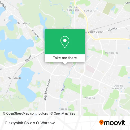 Карта Olsztyniak Sp z o O
