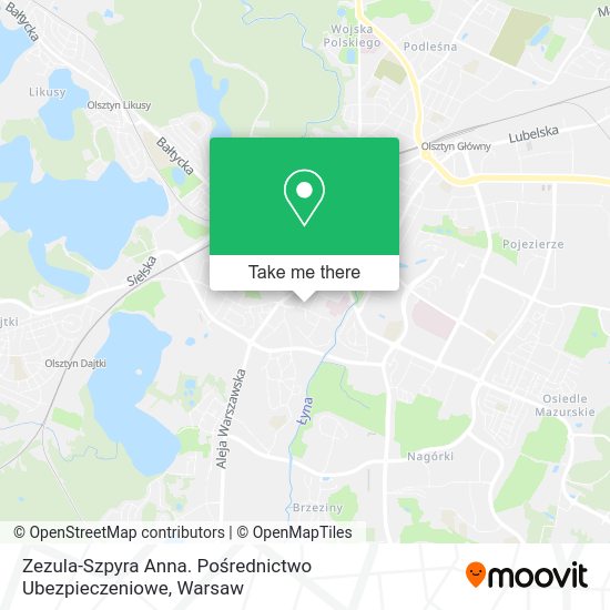 Zezula-Szpyra Anna. Pośrednictwo Ubezpieczeniowe map