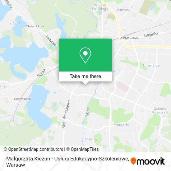 Małgorzata Kieżun - Usługi Edukacyjno-Szkoleniowe map