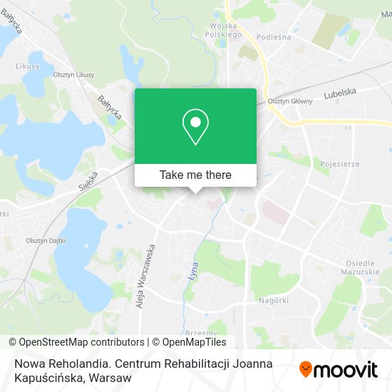 Карта Nowa Reholandia. Centrum Rehabilitacji Joanna Kapuścińska
