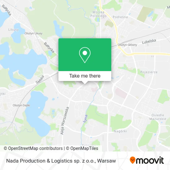 Карта Nada Production & Logistics sp. z o.o.