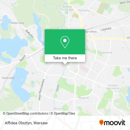 Affidea Olsztyn map