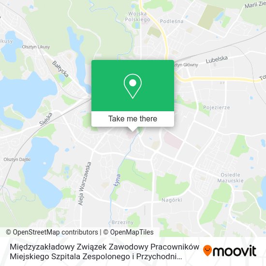 Карта Międzyzakładowy Związek Zawodowy Pracowników Miejskiego Szpitala Zespolonego i Przychodni Specjalis