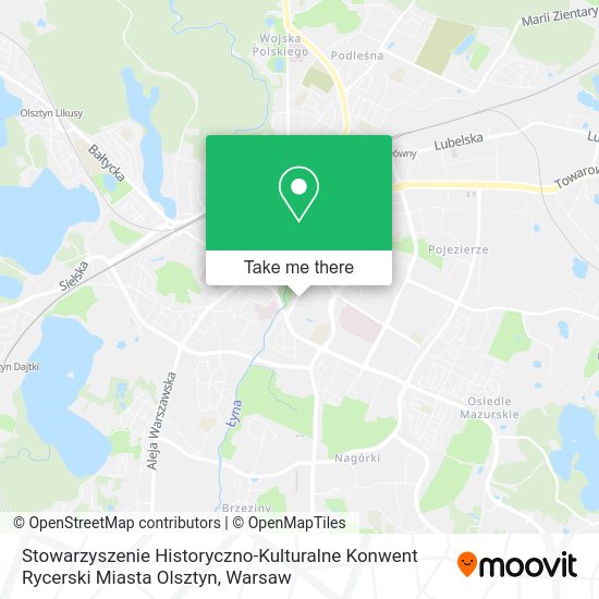 Stowarzyszenie Historyczno-Kulturalne Konwent Rycerski Miasta Olsztyn map