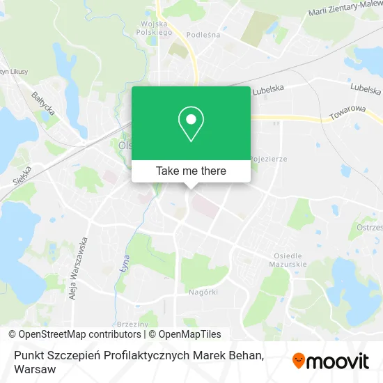Punkt Szczepień Profilaktycznych Marek Behan map