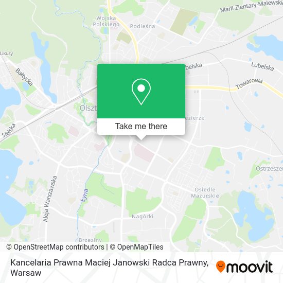 Kancelaria Prawna Maciej Janowski Radca Prawny map