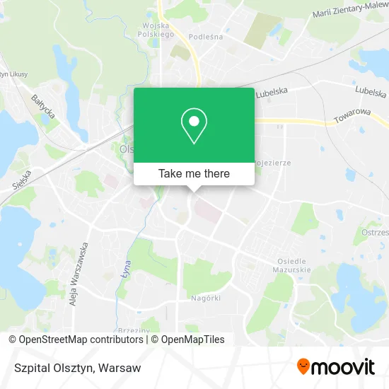 Szpital Olsztyn map