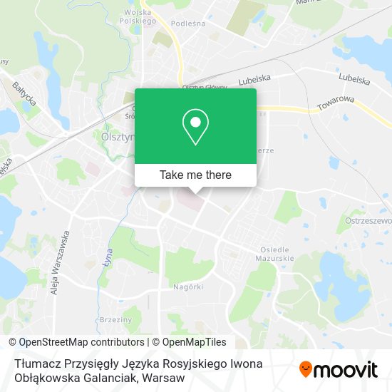 Tłumacz Przysięgły Języka Rosyjskiego Iwona Obłąkowska Galanciak map