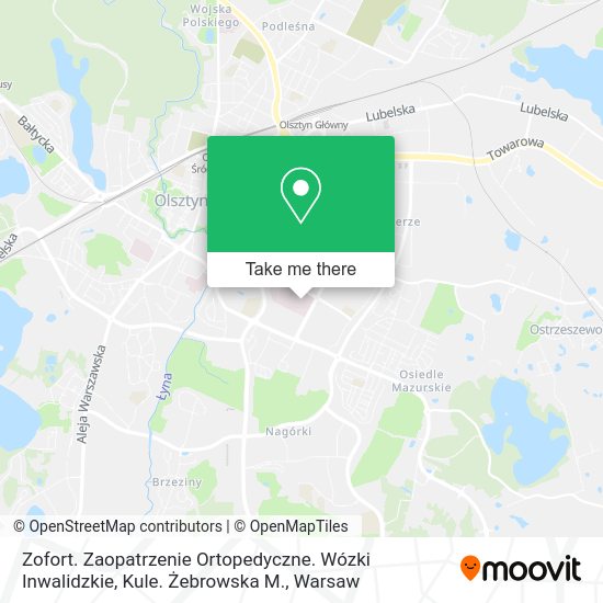 Zofort. Zaopatrzenie Ortopedyczne. Wózki Inwalidzkie, Kule. Żebrowska M. map