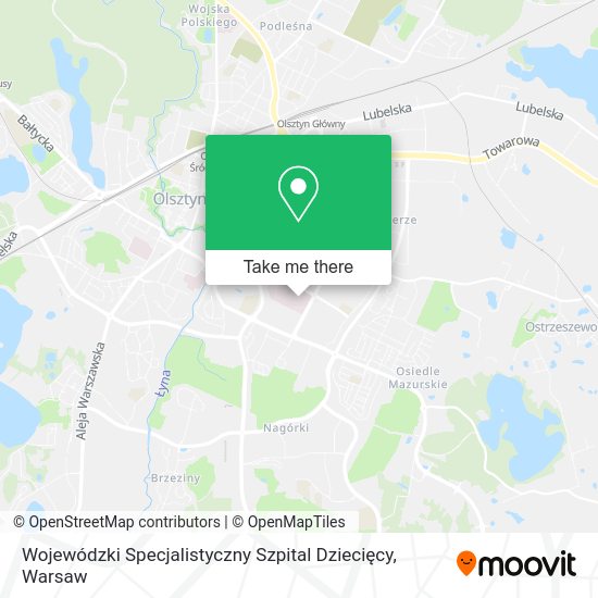 Карта Wojewódzki Specjalistyczny Szpital Dziecięcy