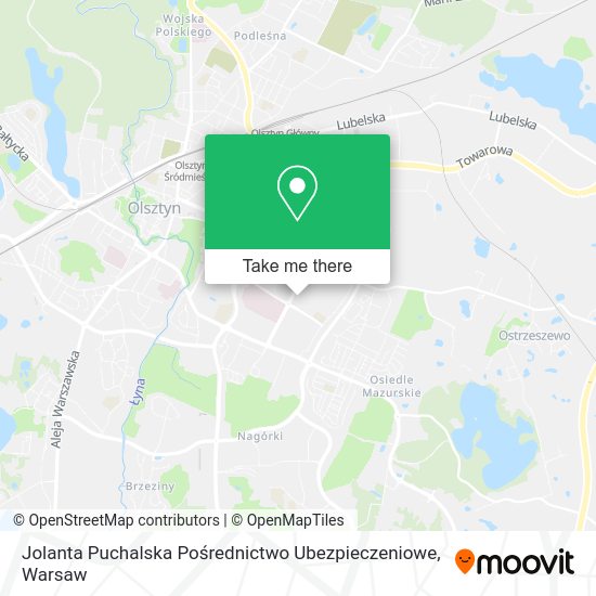 Jolanta Puchalska Pośrednictwo Ubezpieczeniowe map