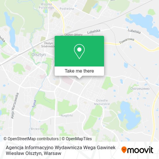 Agencja Informacyjno Wydawnicza Wega Gawinek Wiesław Olsztyn map