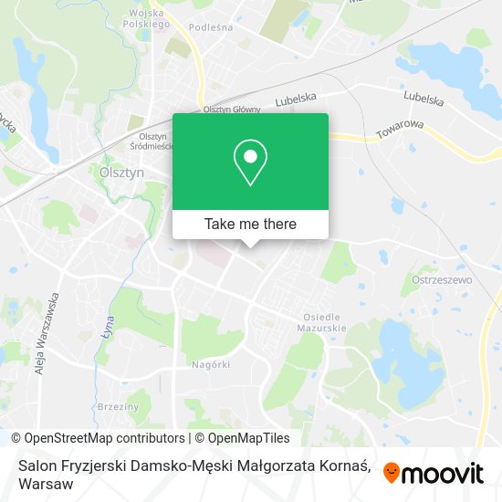 Карта Salon Fryzjerski Damsko-Męski Małgorzata Kornaś