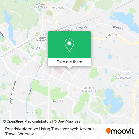 Przedsiebiorstwo Uslug Turystycznych Azymut Travel map