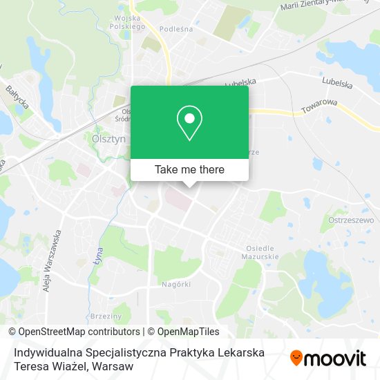 Indywidualna Specjalistyczna Praktyka Lekarska Teresa Wiażel map