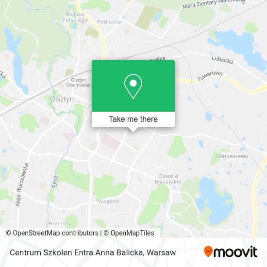 Centrum Szkolen Entra Anna Balicka map