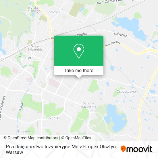 Карта Przedsiębiorstwo Inżynieryjne Metal-Impex Olsztyn