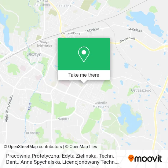 Карта Pracownia Protetyczna. Edyta Zielinska, Techn. Dent., Anna Spychalska, Licencjonowany Techn. Dent