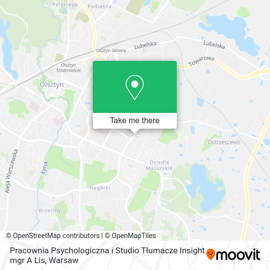 Карта Pracownia Psychologiczna i Studio Tłumacze Insight mgr A Lis