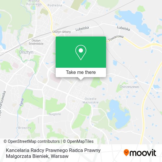 Kancelaria Radcy Prawnego Radca Prawny Malgorzata Bieniek map