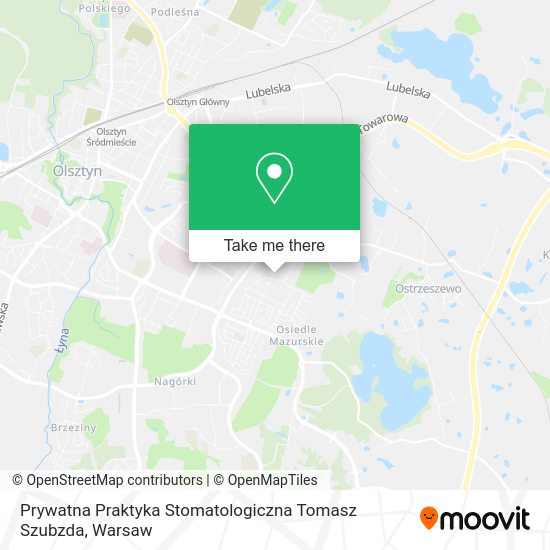 Prywatna Praktyka Stomatologiczna Tomasz Szubzda map