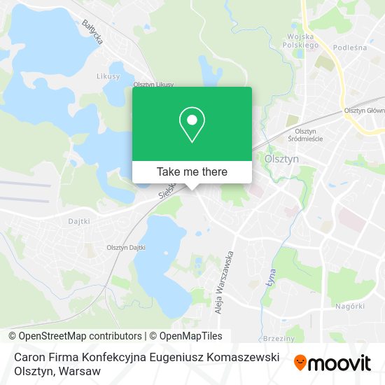 Caron Firma Konfekcyjna Eugeniusz Komaszewski Olsztyn map