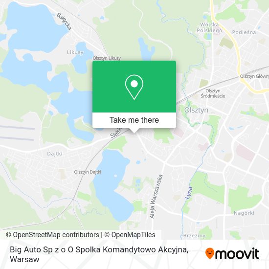 Big Auto Sp z o O Spolka Komandytowo Akcyjna map