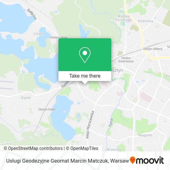 Usługi Geodezyjne Geomat Marcin Matczuk map