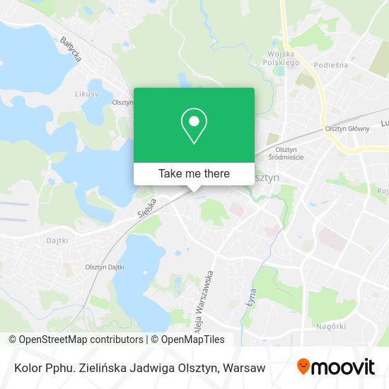 Kolor Pphu. Zielińska Jadwiga Olsztyn map