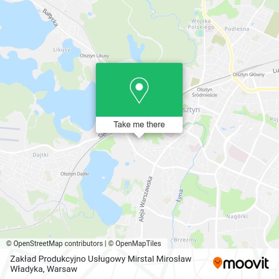 Zakład Produkcyjno Usługowy Mirstal Mirosław Władyka map