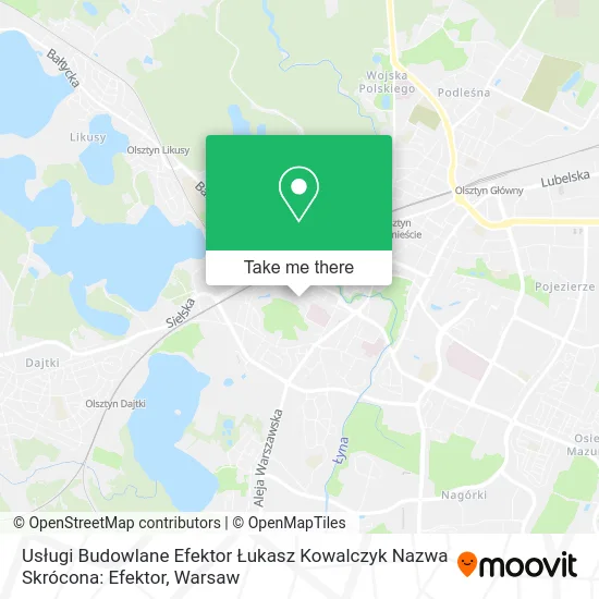 Карта Usługi Budowlane Efektor Łukasz Kowalczyk Nazwa Skrócona: Efektor