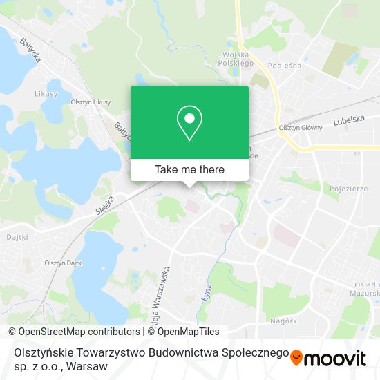 Olsztyńskie Towarzystwo Budownictwa Społecznego sp. z o.o. map